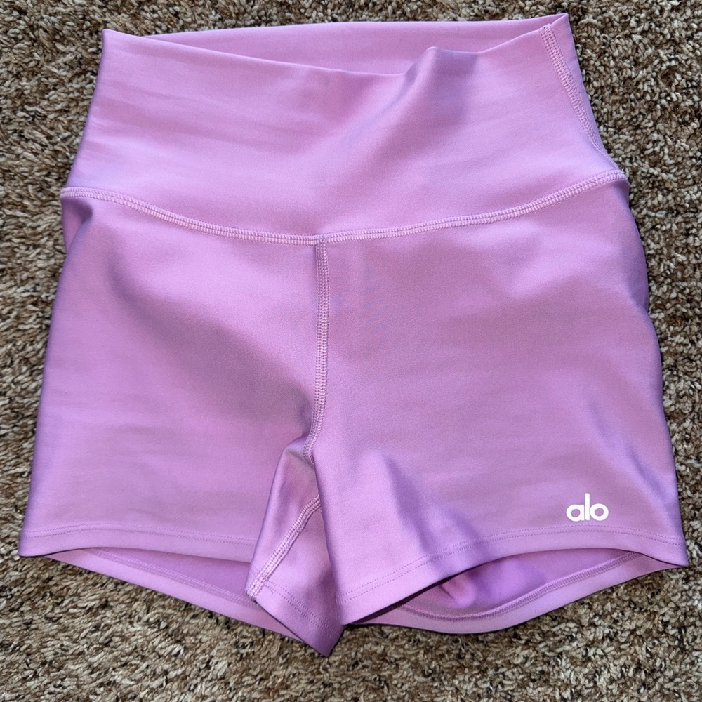 ALO Yoga Purple Athletic Shorts High-Waisted Compression